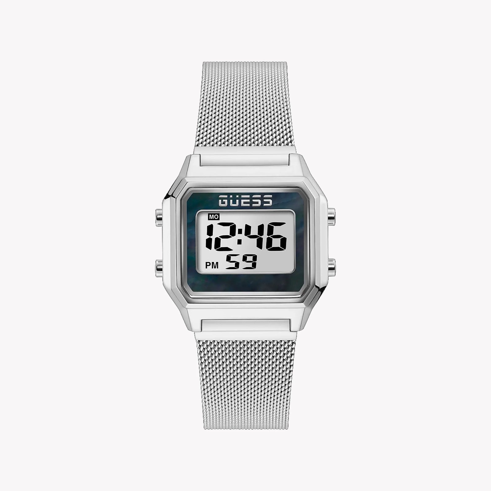 Guess Women's Silver Stainless Steel Watch, Digital Dial | Gw0343l1 by i-watch