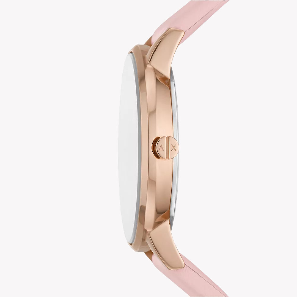 ARMANI EXCHANGE AX7150SET - ROSE GOLD ELEGANCE WOMEN’S WATCH WITH PINK LEATHER BAND & STRIKING DIAL-i-Watch-2