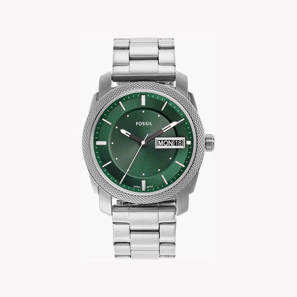Fossil Men's Silver Stainless Steel, Green Dial | Fs5899 by i-watch