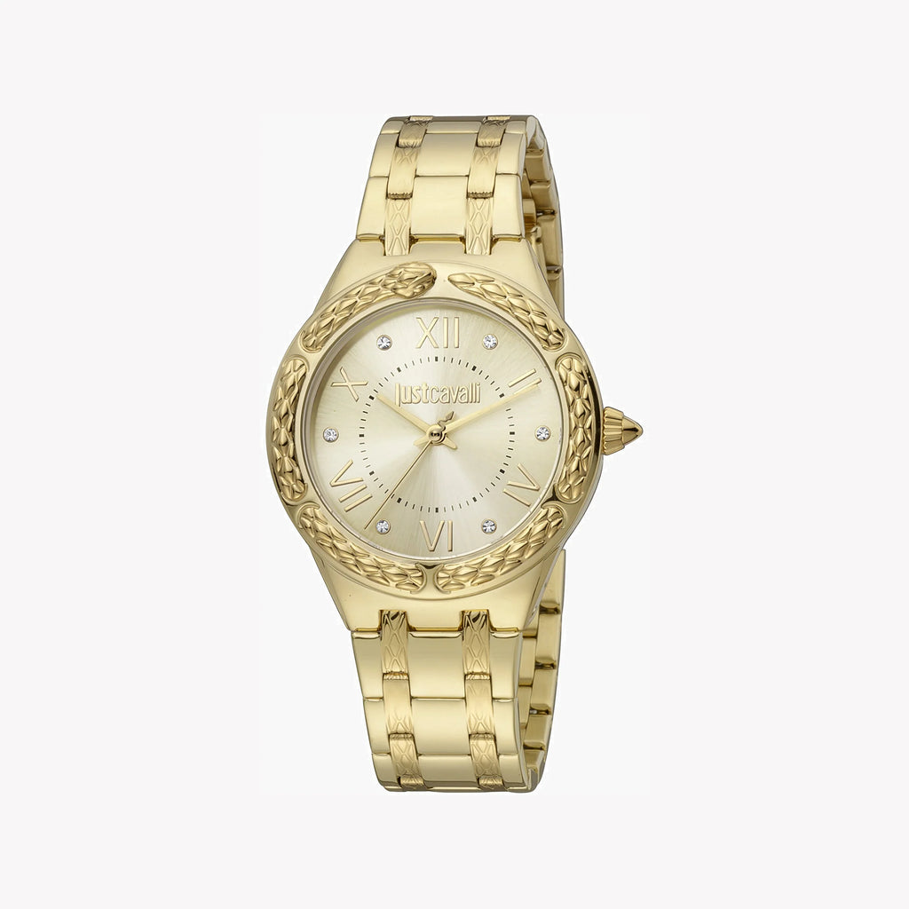 JUST CAVALLI Women's Watch with Gold Stainless Steel Case and Gold Stainless Steel Band-i-Watch-2