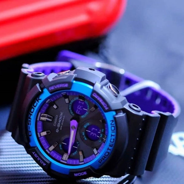 Casio G-Shock Gas-100bl-1adr - Tough Luxury For Modern Adventurers Men's Watch With Black Resin BAnd and Digital Dial by i-watch