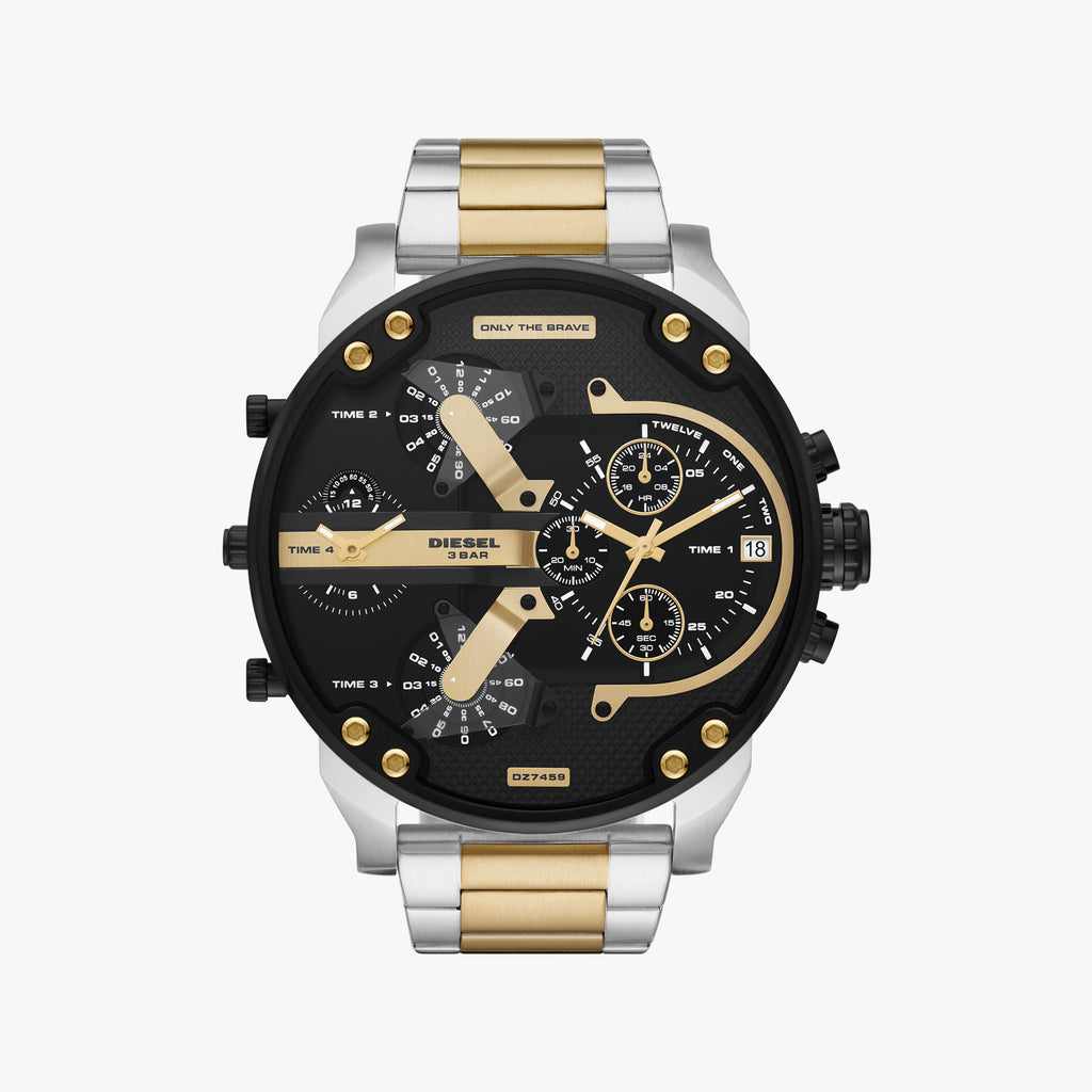DIESEL DZ7459 BOLD ADVENTURE - RUGGED MEN'S TIMEPIECE WITH STRIKING BLACK DIAL & STAINLESS STEEL BAND