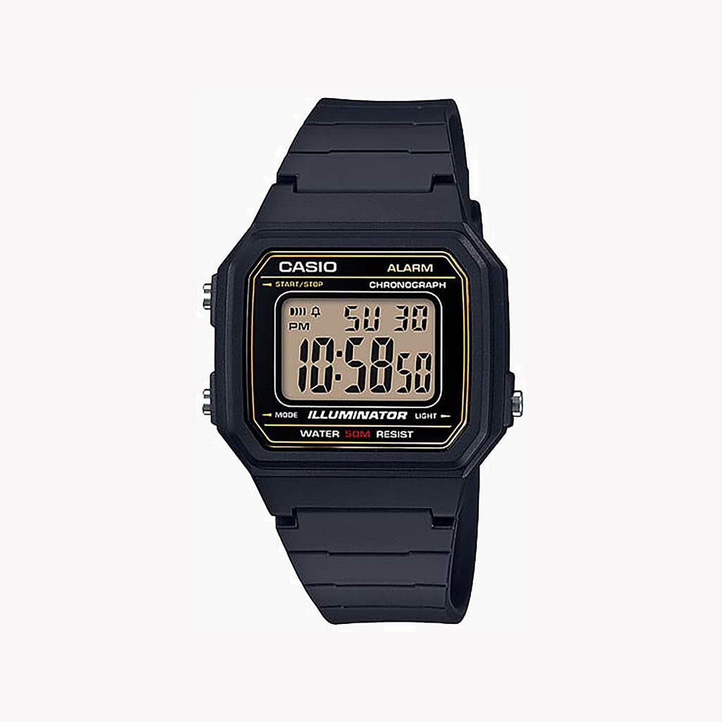 CASIO W-217H-9AVDF ADVENTURE READY - SPORTY BLACK RESIN MEN'S WATCH WITH FUNCTIONAL FEATURES