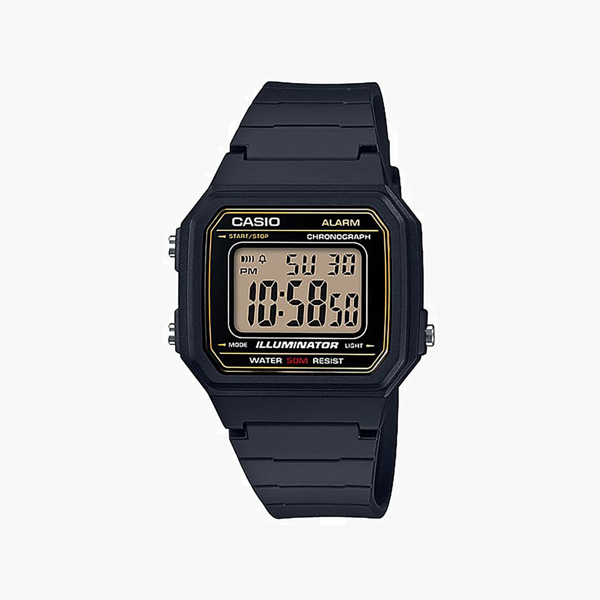 CASIO W-217H-9AVDF ADVENTURE READY - SPORTY BLACK RESIN MEN'S WATCH WITH FUNCTIONAL FEATURES
