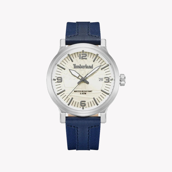 Timberland Men's Silver Watch, Blue Leather Band | Tdwgn0029101 by i-watch