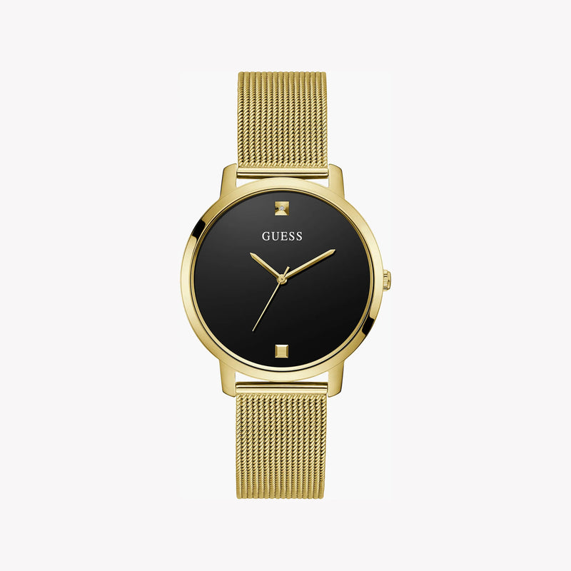 Guess Watches Unisex Gold Stainless Steel, Black Dial | Gw0243l2 by i-watch