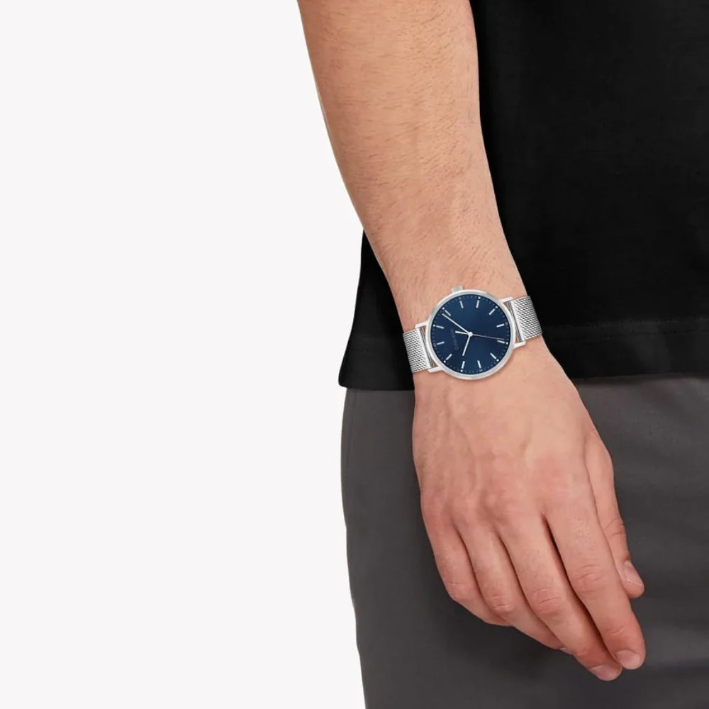 Ck Calvin Klein Men's Silver Watch, Blue Dial | K2g2g1d2 by i-watch