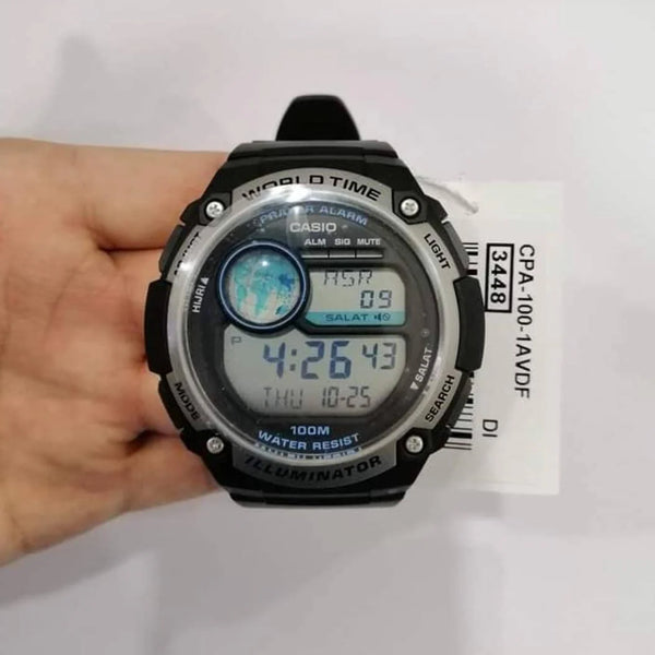 Casio Cpa-100-1avdf Adventurer Sport - Rugged Black Men's Watch With Multifunctional Features by i-watch