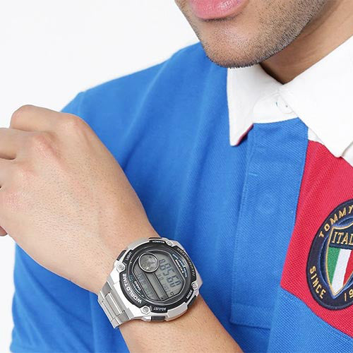 CASIO AE-3000WD-1AVDF MEN'S TIME MASTER - SPORTY ELEGANCE WITH GLOBAL TIME TRACKING-i-Watch-2