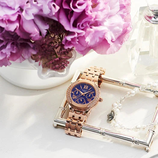 Casio She-3809pg-2audf Elegant Adventure - Sporty Chic Women's Watch With Rose Gold And Blue Dial by i-watch
