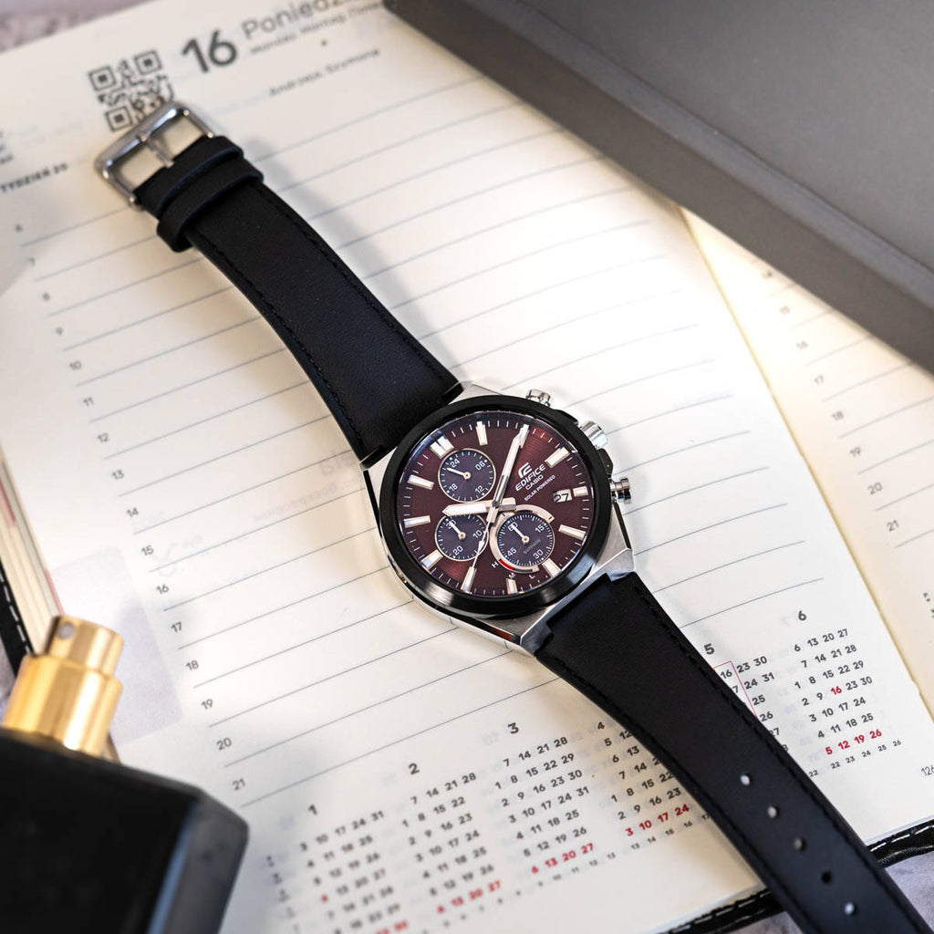 EDIFICE EFS-S630BL-5AVUEF - STUNNING RED DIAL & SLEEK STAINLESS STEEL MEN'S WATCH-i-Watch-6