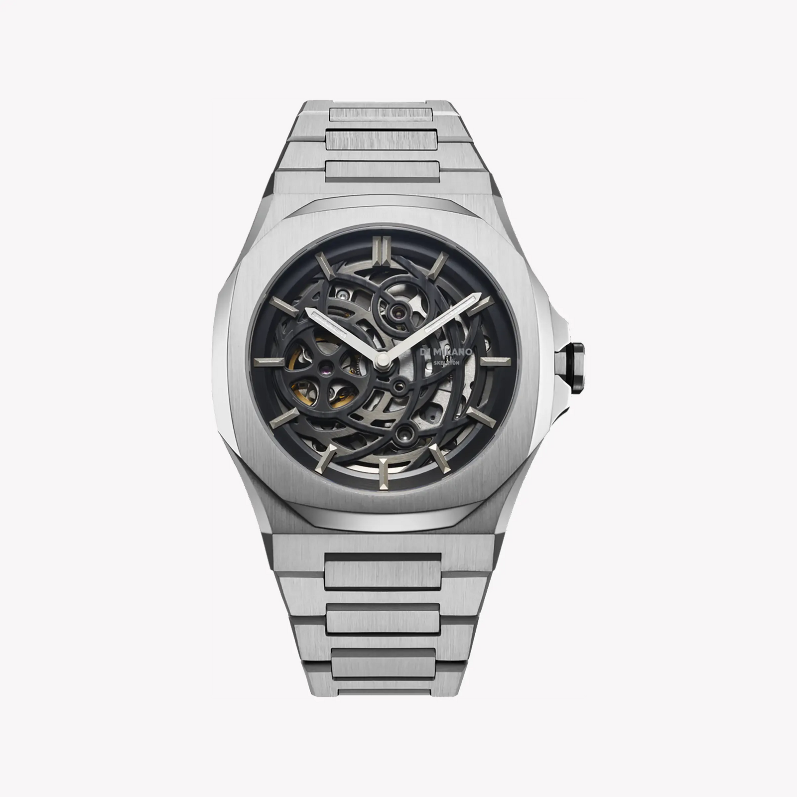 D1 MILANO Men's Silver Stainless Steel Watch, Black Dial | D1-SKBJ10 by i-watch