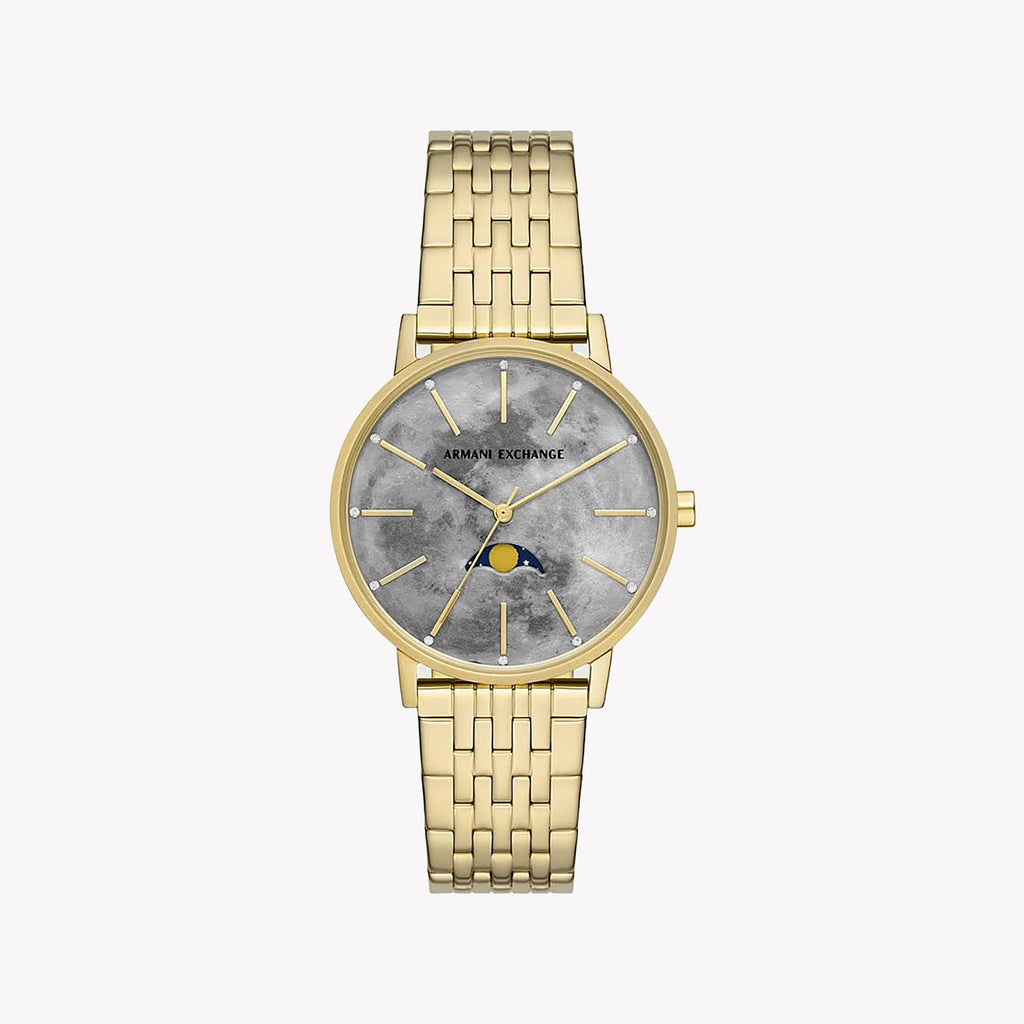 ARMAANI EXCHANGE AX5586 - ELEGANT GOLD TIMEPIECE WITH GREY DIAL FOR MODERN WOMEN