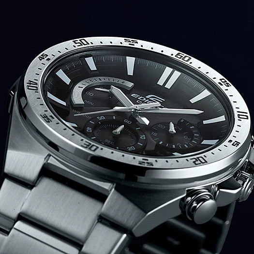 Casio Edifice Efr-563d-1avudf - Bold Adventurer Men's Watch With Silver Stainless Steel And Black Dial by i-watch
