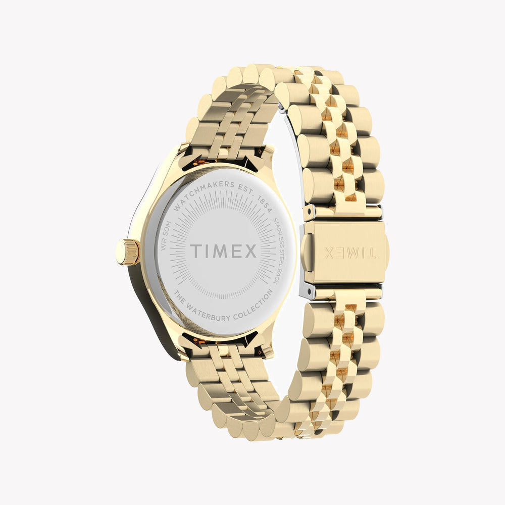 Timex Women's Gold Stainless Steel Watch, Off White Dial | Tw2u23200 by i-watch