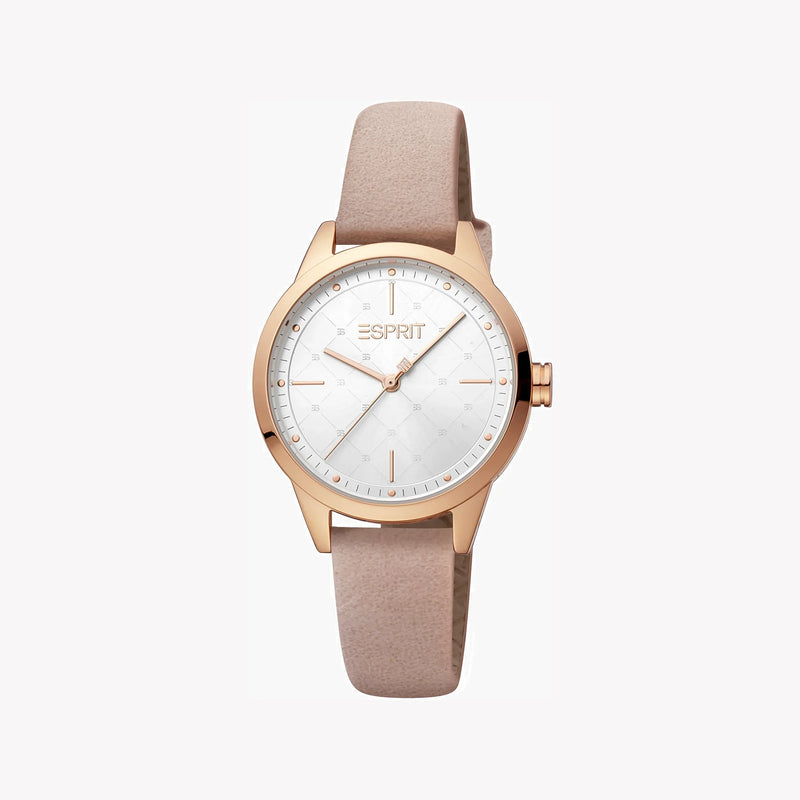 Esprit Women's Rose Faux Leather Watch, Silver Dial | Es1l123m0123 by i-watch