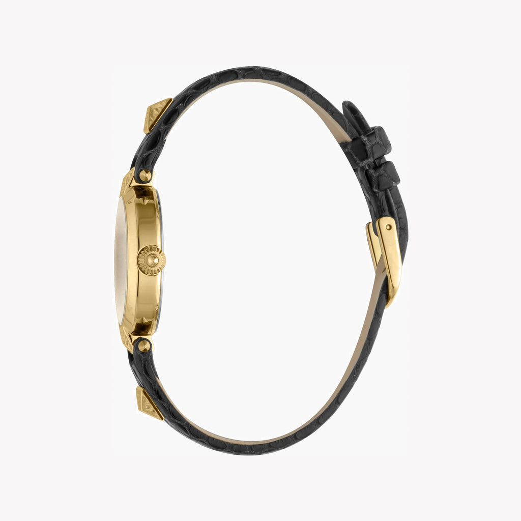 JUST CAVALLI Women's Watch with Gold Stainless Steel Case and Black Leather Band-i-Watch-2