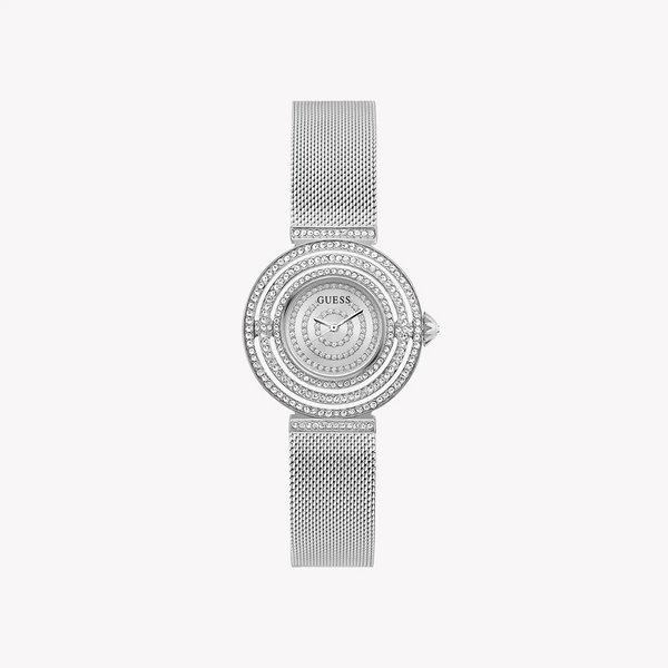 Guess Women's Silver Stainless Steel Watch, Silver Dial | Gw0550l1 by i-watch