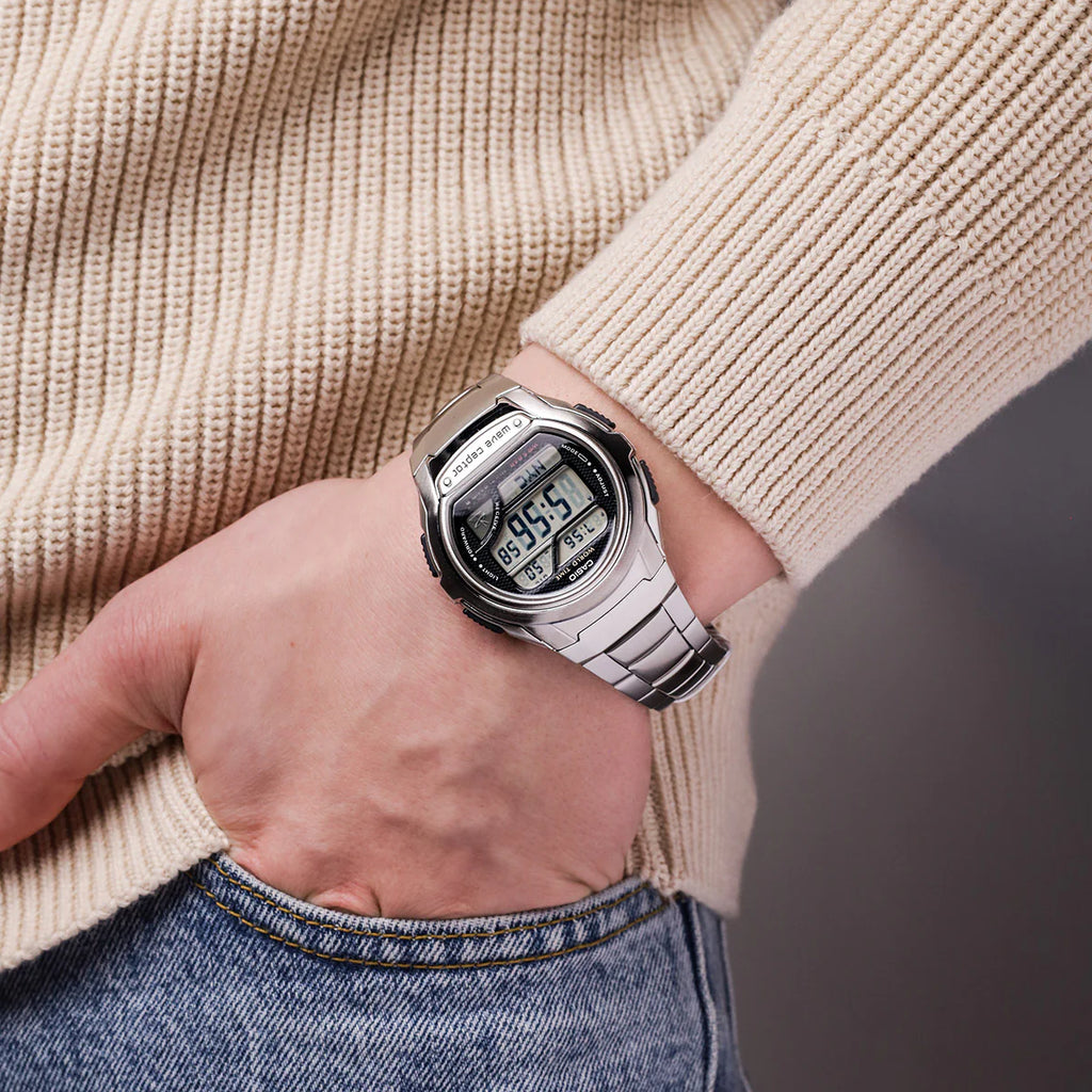 Casio Moon Graph Cinturino Originale Casio In Resina Nera - Per - Foto 10