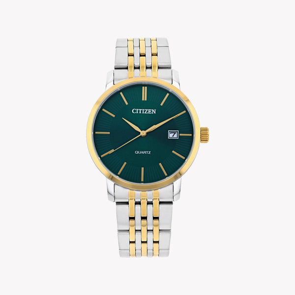Citizen Dz0044-50x - Bold Timepiece For Men: Luxe Gold & Silver Design, Quartz Accuracy, 5 Atm Water Resistant by i-watch