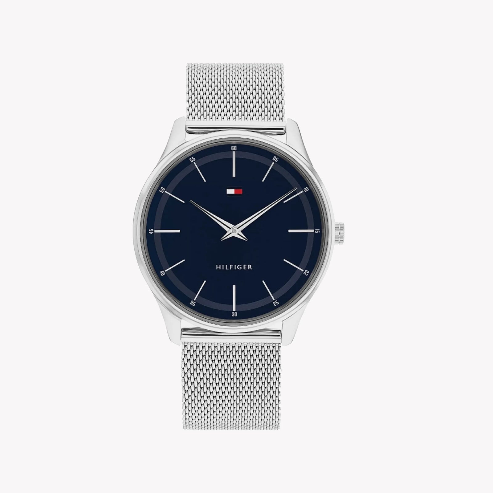 Tommy Hilfiger Men's Silver Watch, Blue Dial | 1680672 by i-watch