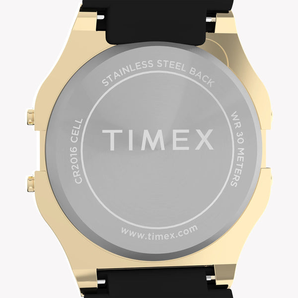 TIMEX T80 GOLD TONE & BLACK LENS - RETRO REIMAGINED UNISEX WATCH WITH RESIN STRAP-i-Watch-4