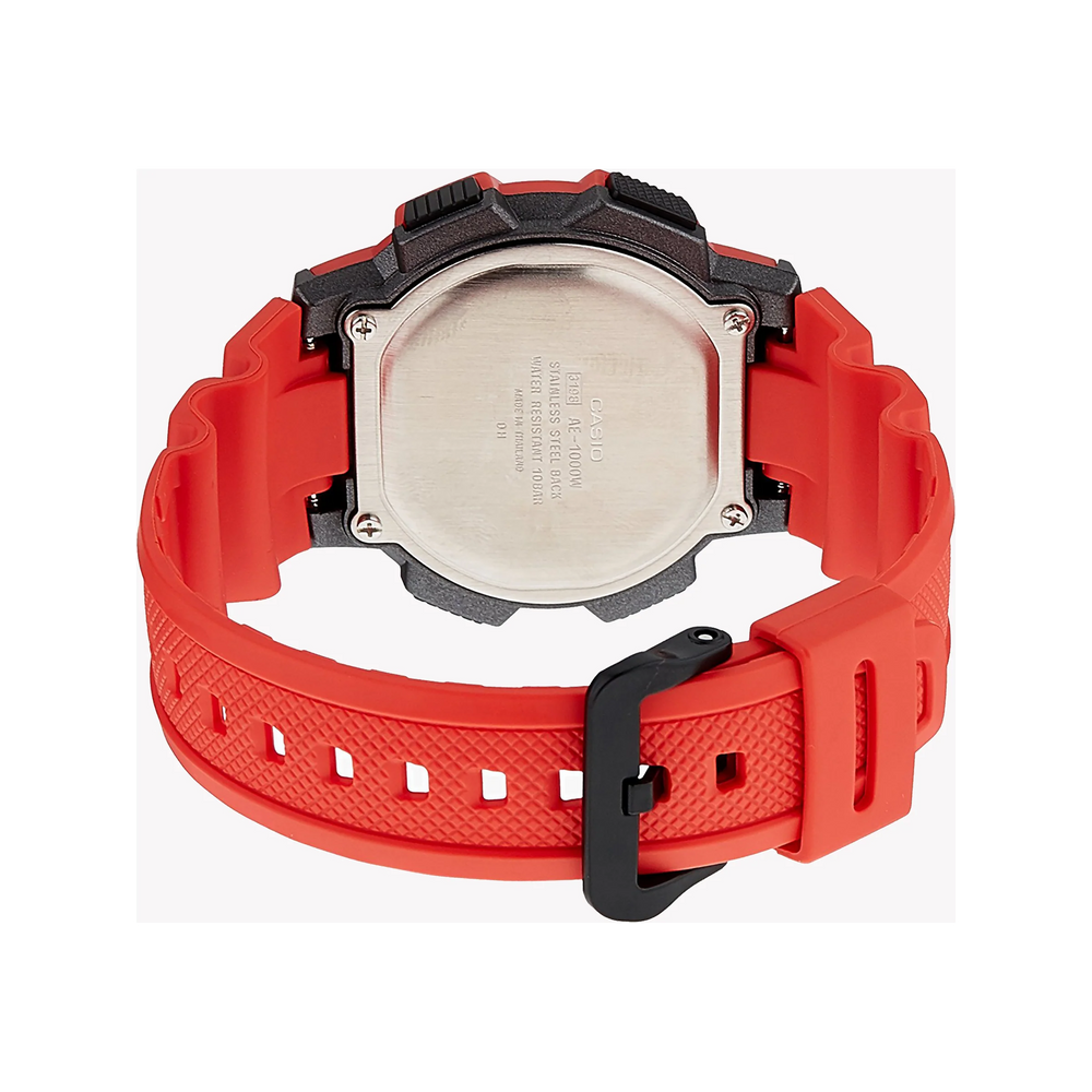 Casio Men's Resin Watch, Red Dial | Ae-1000w-4avdf by i-watch