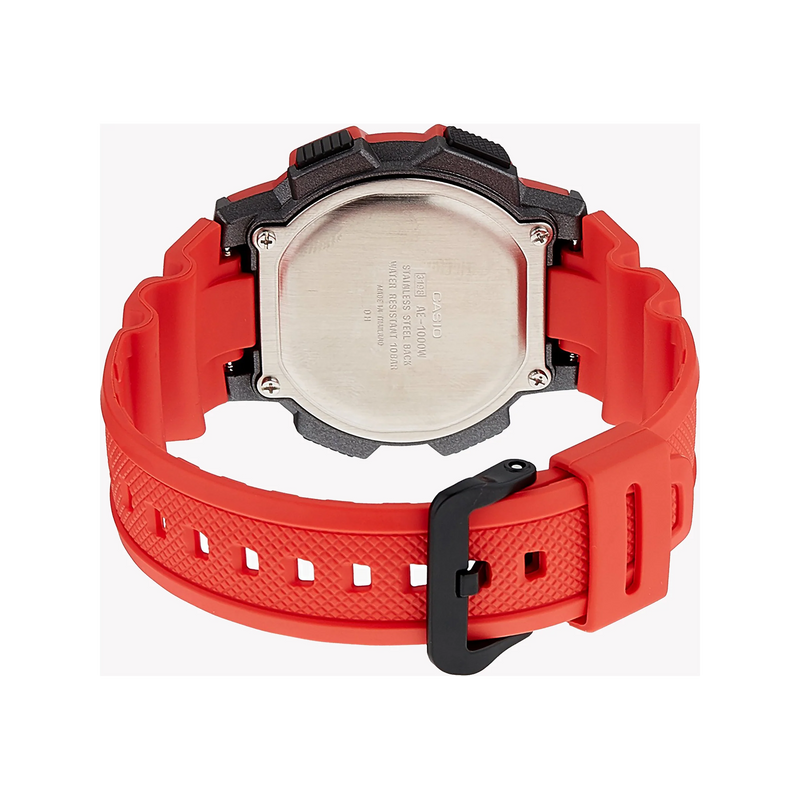 Casio Men's Resin Watch, Red Dial | Ae-1000w-4avdf by i-watch