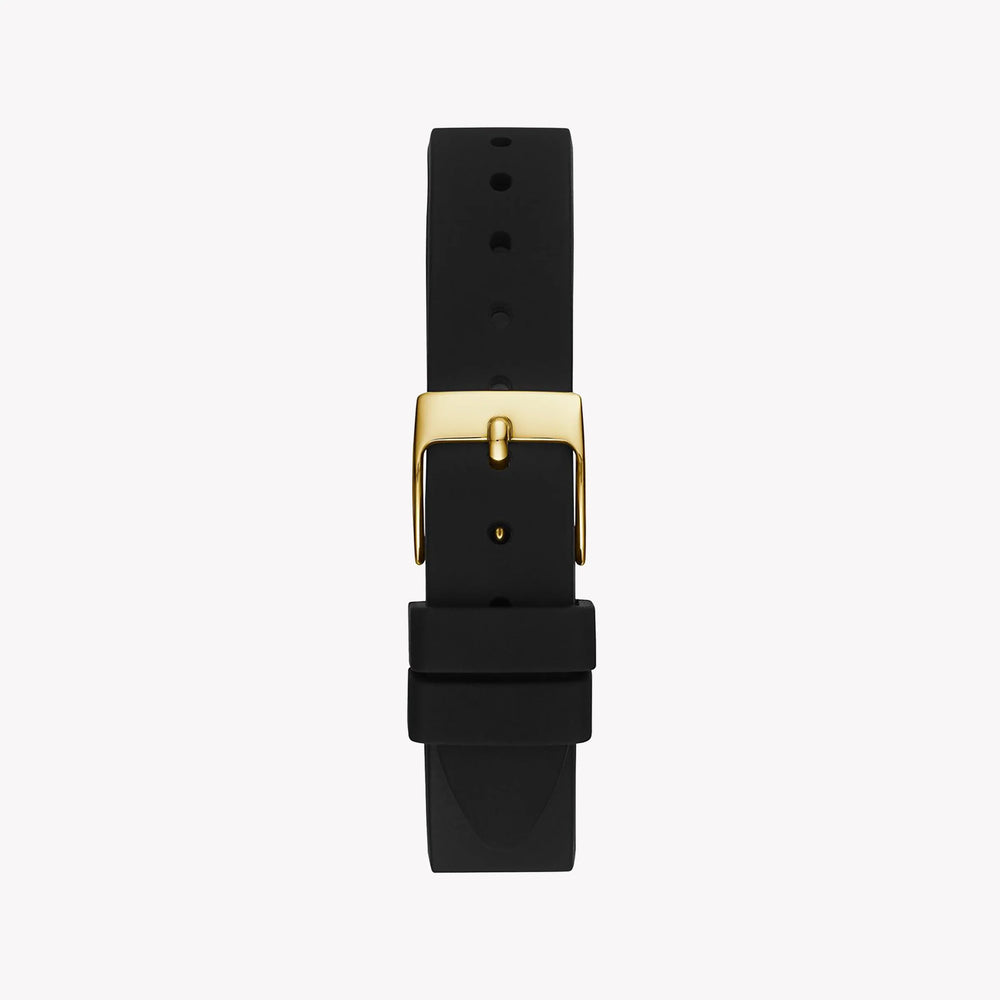Guess Women's Gold Stainless Steel Watch, Black Silicone | Gw0451l1 by i-watch