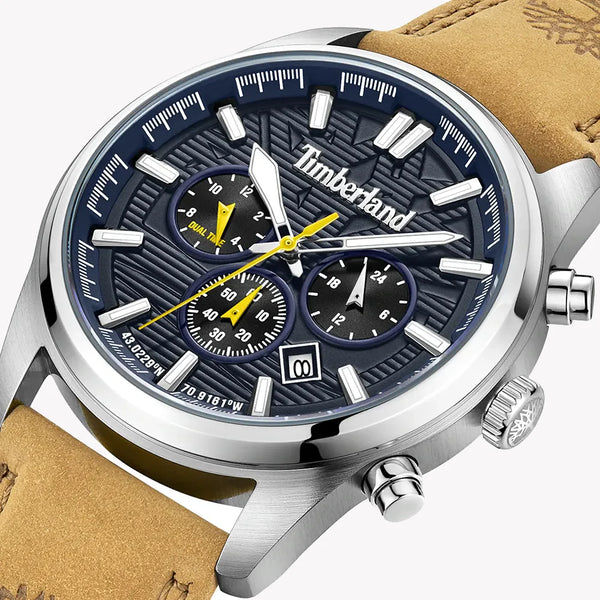 Timberland Men's Silver Watch, Blue Dial | Tdwgf0009602 by i-watch