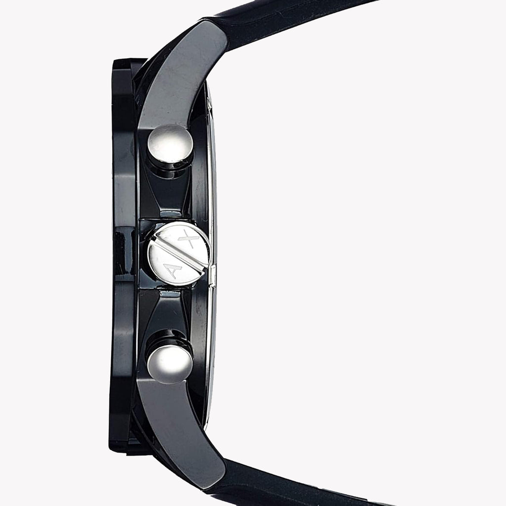 ARMANI EXCHANGE AX1326 BOLD MODERN TIMEPIECE - BLACK STAINLESS STEEL WITH SILICONE BAND-i-Watch-2