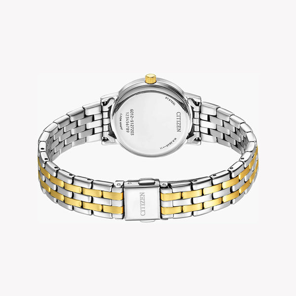 Citizen Eu6096-58l - Elegant Blue Dial Timepiece - Gold Stainless Steel Band - Modern Women's Watch by i-watch