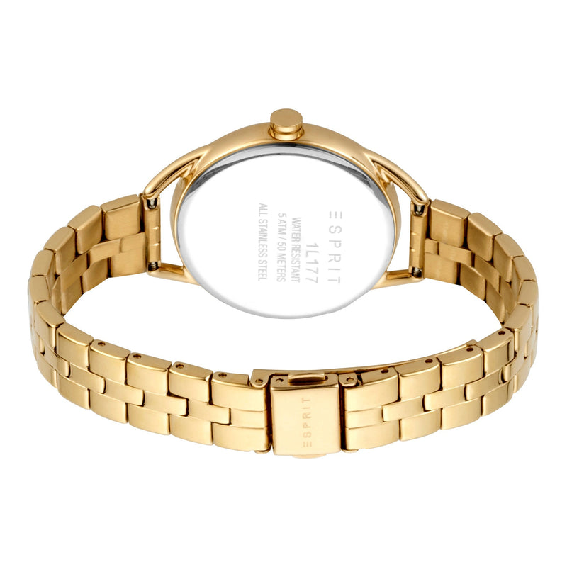 Esprit Women's Watch With Gold Stainless Steel Case And Gold Stainless Steel Band by i-watch