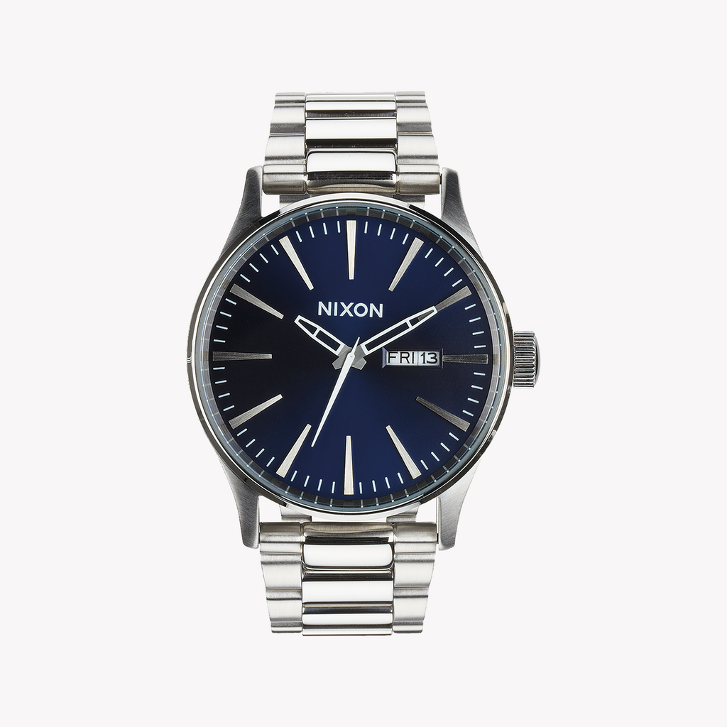 NIXON A356-1258 BOLD PRESENCE - MEN'S STAINLESS STEEL WATCH WITH BLUE DIAL & 10 ATM WATER RESISTANCE