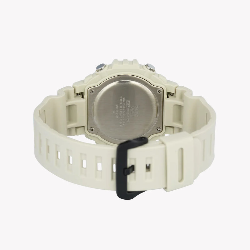 Casio Men's Silver Resin Watch, White Band | Mwd-110h-8avdf by i-watch