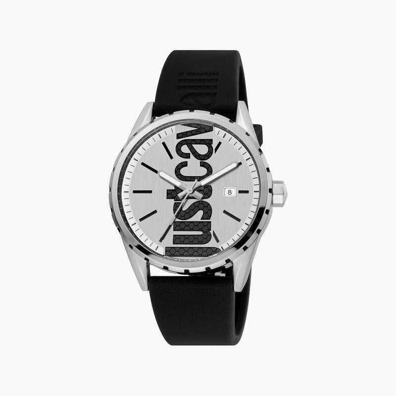 Just Cavalli Men's Silver Dial Watch, Black Silicone | Jc1g082p0015 by i-watch