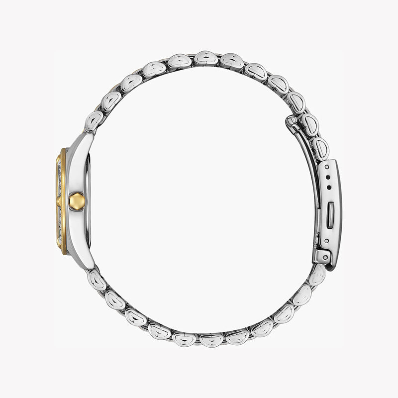 Citizen Women's Silver & Gold Watch, White Dial | Eu6066-59a by i-watch