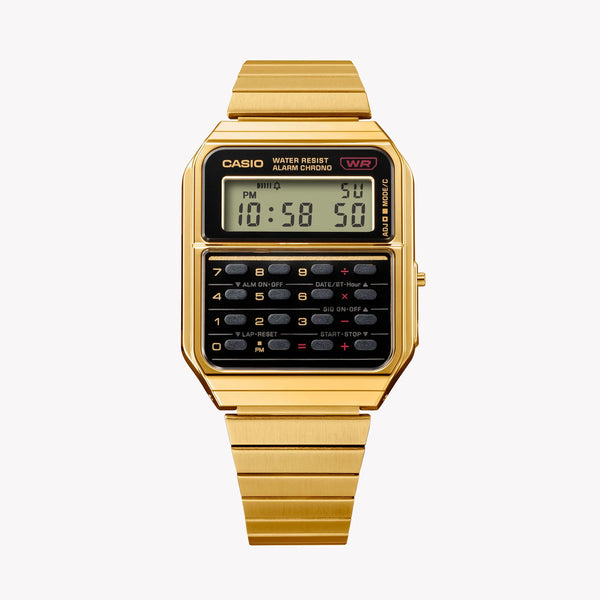 Casio Men's Gold Stainless Steel Watch, Calculator | Ca-500weg-1adf by i-watch