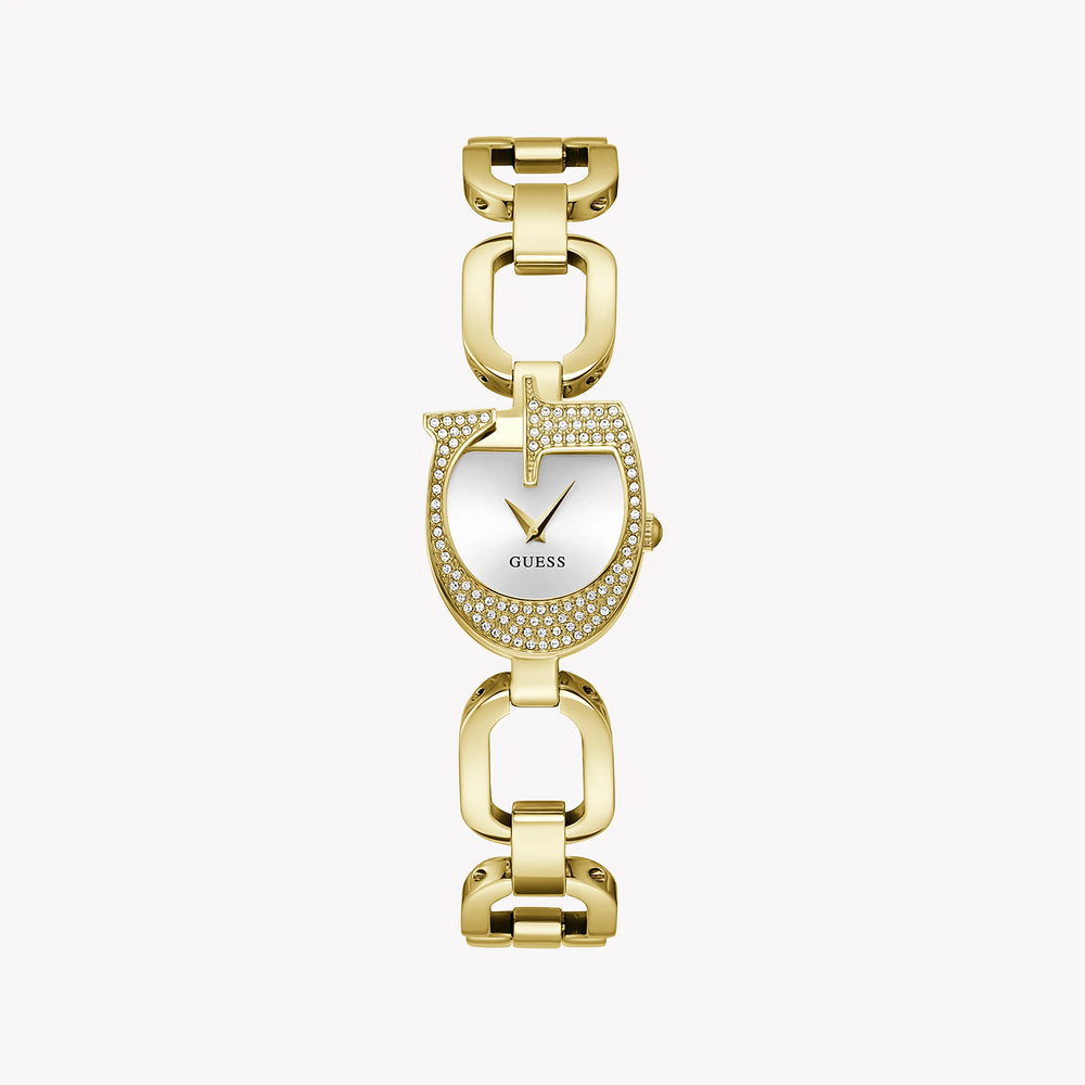 Guess Women's Gold Watch, Silver Dial | Gw0683l2 by i-watch