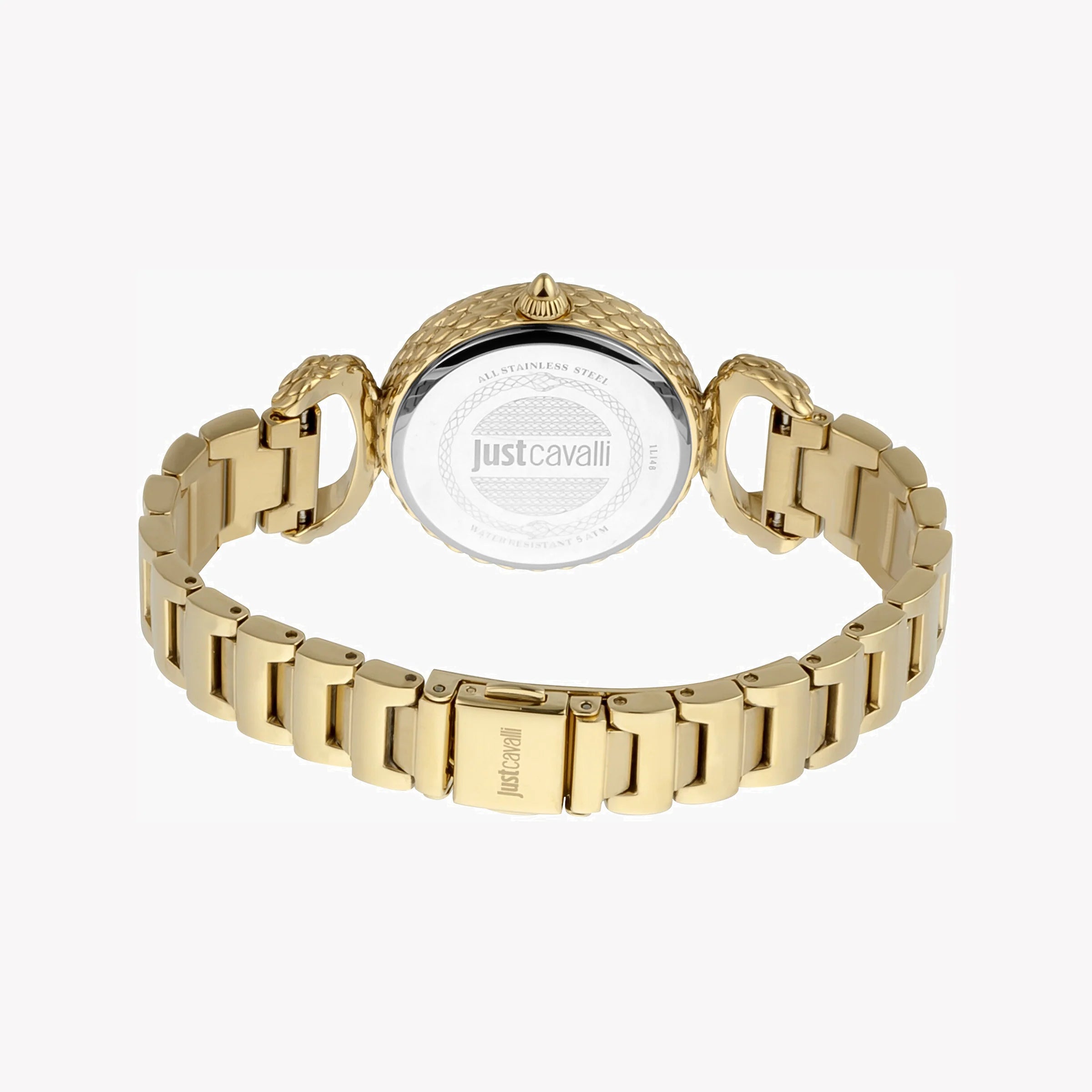 JUST CAVALLI Women's Watch with Gold Stainless Steel Case and Gold Stainless Steel Band