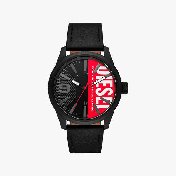 Diesel Men's Black Leather Watch, Stainless Steel Case | Dz2180 by i-watch