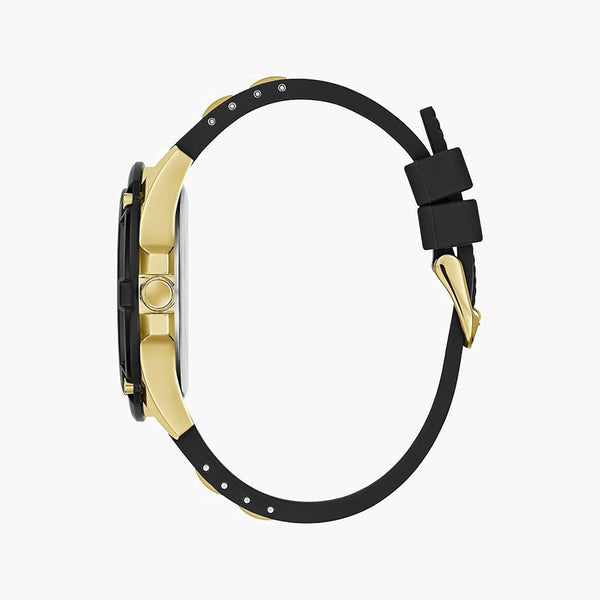 Guess Men's Gold Stainless Steel Watch, Black Silicone | Gw0051g2 by i-watch