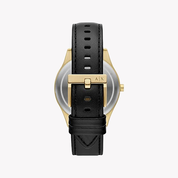 Armani Exchange Men's Gold Watch, Black Leather Band | Ax1876 by i-watch