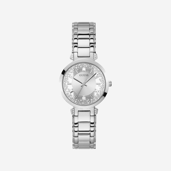 Guess Women's Silver Stainless Steel Watch, Silver Dial | Gw0470l1 by i-watch