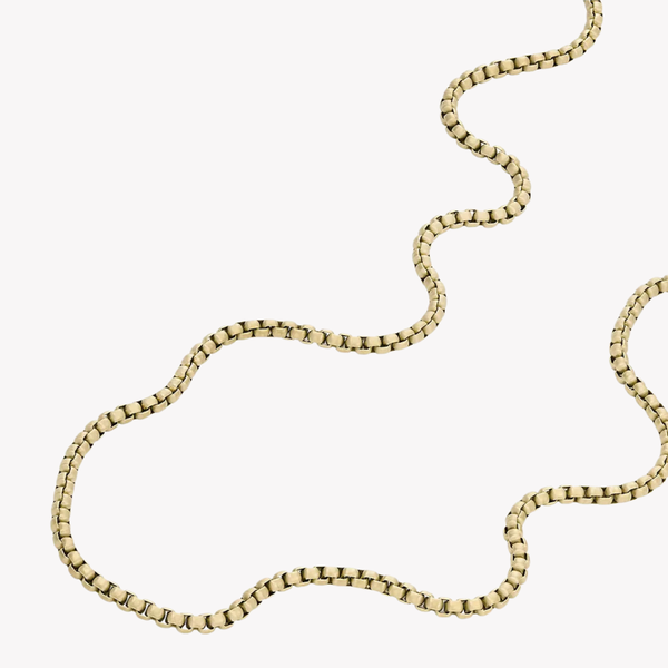 Fossil Men's Gold-Tone Necklace, Box Chain | JF04504710