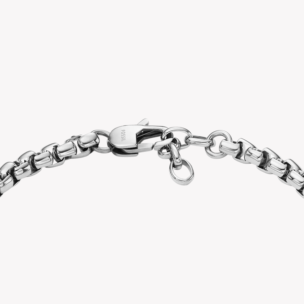 Fossil Men's Silver Bracelet, Stainless Steel Chain | JF04562040