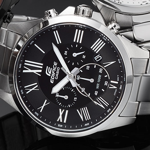 CASIO EDIFICE EFV-500D-1AVUDF - RUGGED ELEGANCE MEN'S WATCH WITH BLACK DIAL & STAINLESS STEEL BAND-i-Watch-6