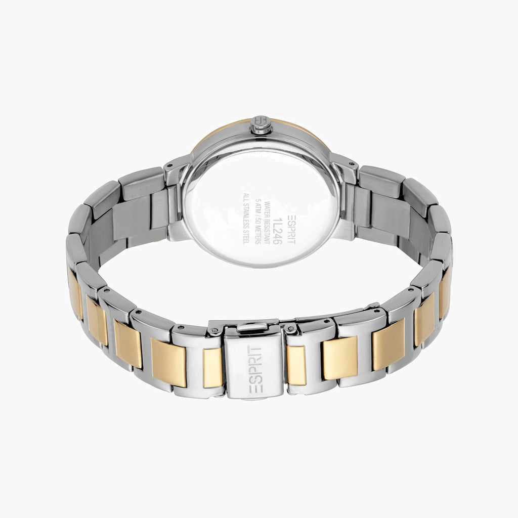ESPRIT Women's Watch with Silver Stainless Steel Case and Silver & Gold Stainless Steel Band-i-Watch-4