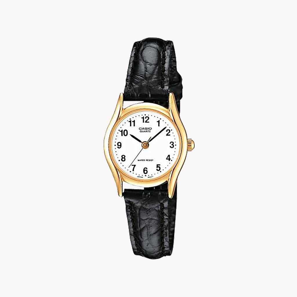 LTP-1154PQ-7BEG CLASSIC ELEGANCE - SOPHISTICATED WOMEN'S TIMEPIECE with Leather Strap and Minimalist Dial