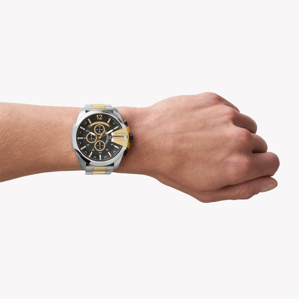 Diesel Men's Silver Stainless Steel Watch, Black Dial | Dz4581 by i-watch